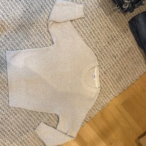 525 Women's rainbow sparkle Cream Sweater
